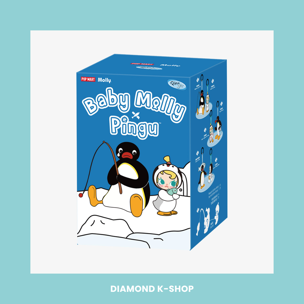 Baby Molly x Pingu Happy Fishing Series - Vinyl Plush Pendant Blind Box