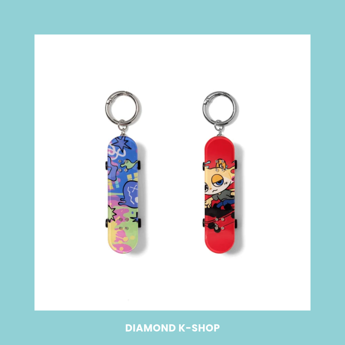 EVAN - Gliddy Official Merch: Mini Skateboard Keyring
