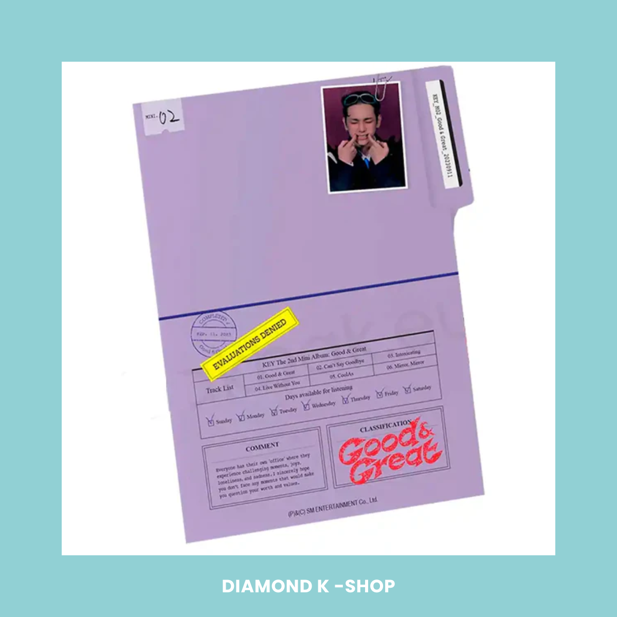 SHINee: KEY - Good&Great (Cover Letter)