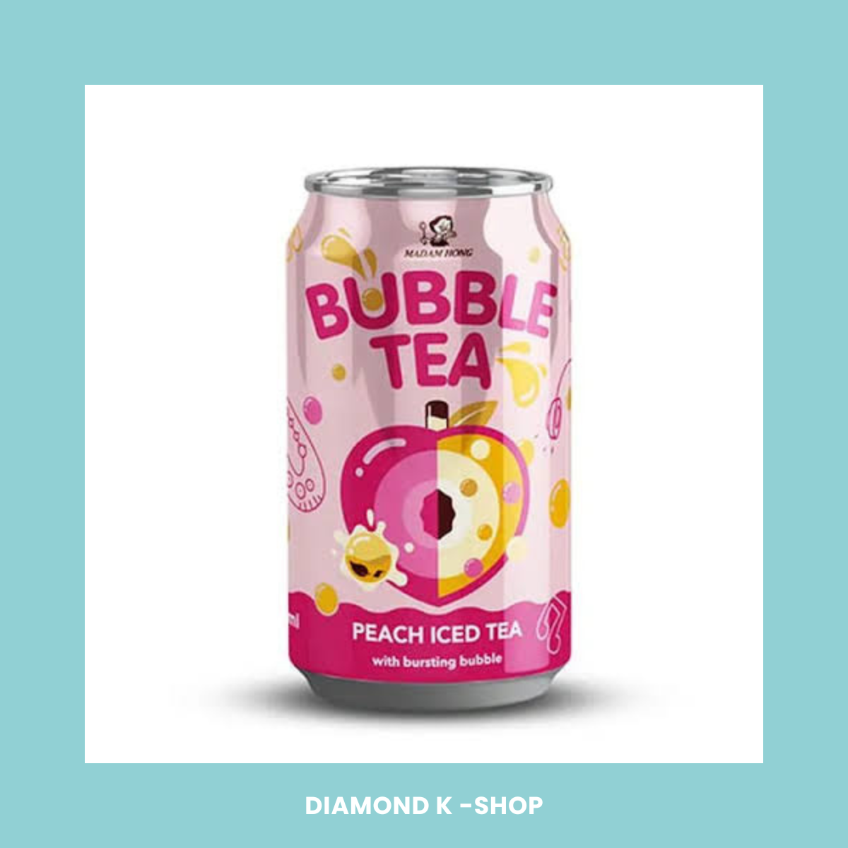 Bebida Bubble Tea - Té Helado de Durazno