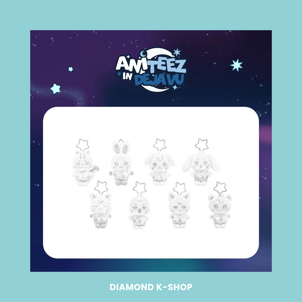 ATEEZ - ANITEEZ IN DEJA VU MD: SILVER ANITEEZ PLUSH KEYRING