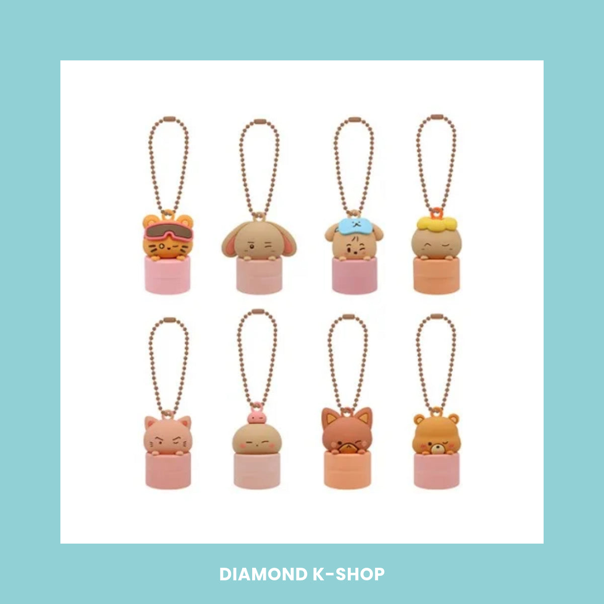 ATEEZ - 8th Anniversary Exhibition BLUE DRIFT OFFICIAL MD: LIP CAP KEYRING (Random)