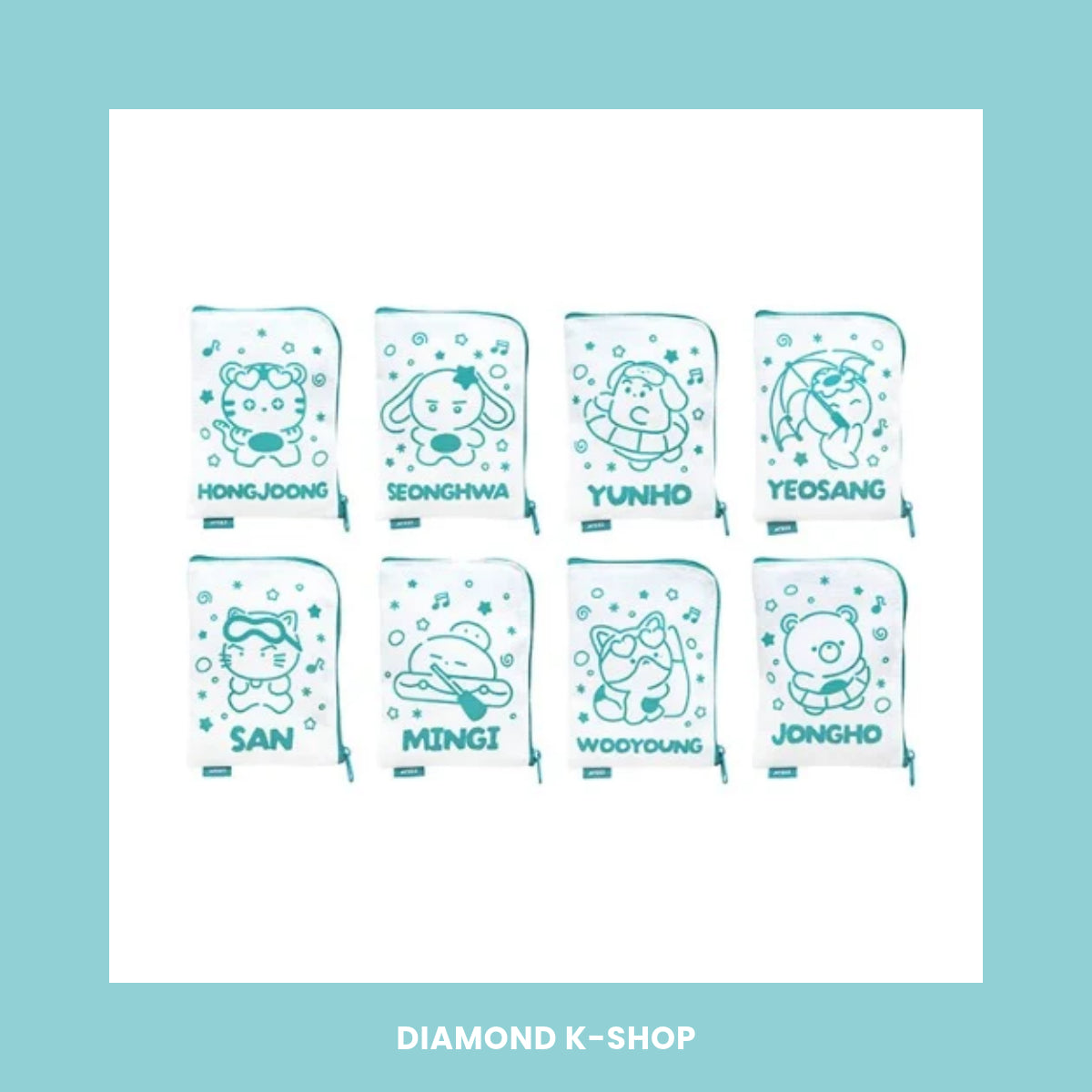 ATEEZ - 8th Anniversary Exhibition BLUE DRIFT OFFICIAL MD: MNI POUCH (Random)