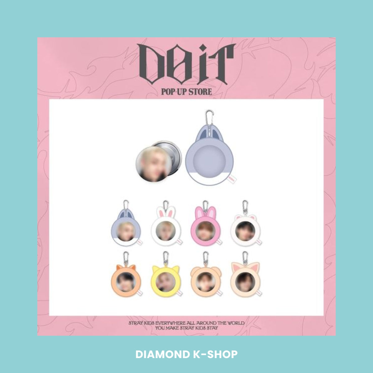 STRAY KIDS - "DO IT" POP-UP: SOFT FACE BADGE & SKZOO COVER SET