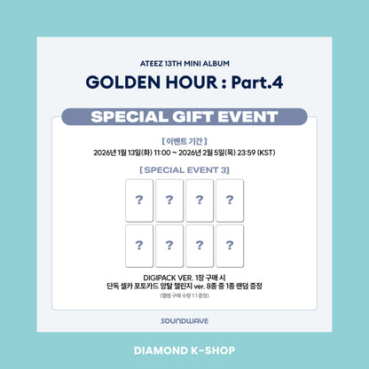 ATEEZ - GOLDEN HOUR : Part.4 (Digipack ver.) + POB Oficial