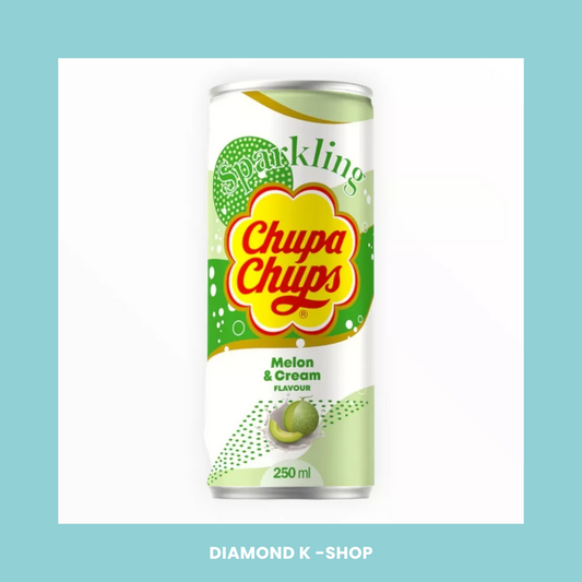 Bebida coreana Chupa Chups Sparkling - Melon & Cream