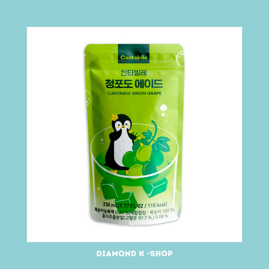 Bebida coreana en bolsa - Uva Verde